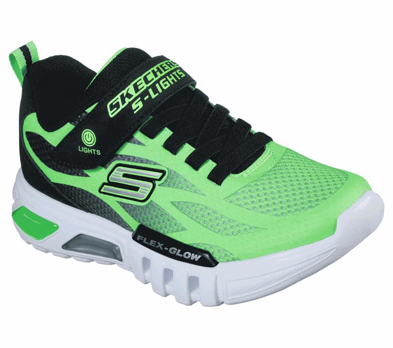 Skechers Pojkar Ljus Gröna/Svarta Sneakers - S Lights: Flex-Glow - Dezlo - Sverige (DHYSE-7340)